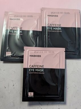 Maskiss Caffeine Eye Masks - Smoothing & Cooling - 3 Pair Lot (NWT)
